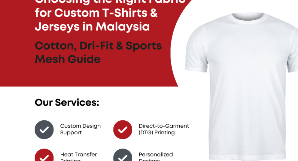 Choosing the Right Fabric for Custom T-Shirts & Jerseys in Malaysia: Cotton, Dri-Fit & Sports Mesh Guide