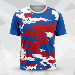 Abstract Splash Art Round Neck Custom Tee