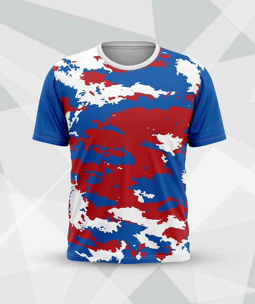 Abstract Splash Art Round Neck Custom Tee