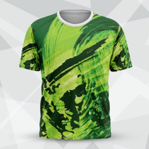 Urban Green Grunge Round Neck Custom T-Shirt in Malaysia