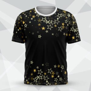 Midnight Gold Star Round Neck custom printed T-Shirt in Kuala lampur