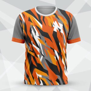 Orange Kinetic Shard Round Neck Customized Tee in KL