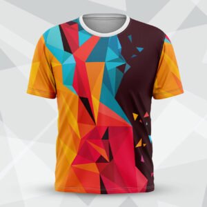 Fusion Poly Art Round Neck Custom T-Shirt in KL