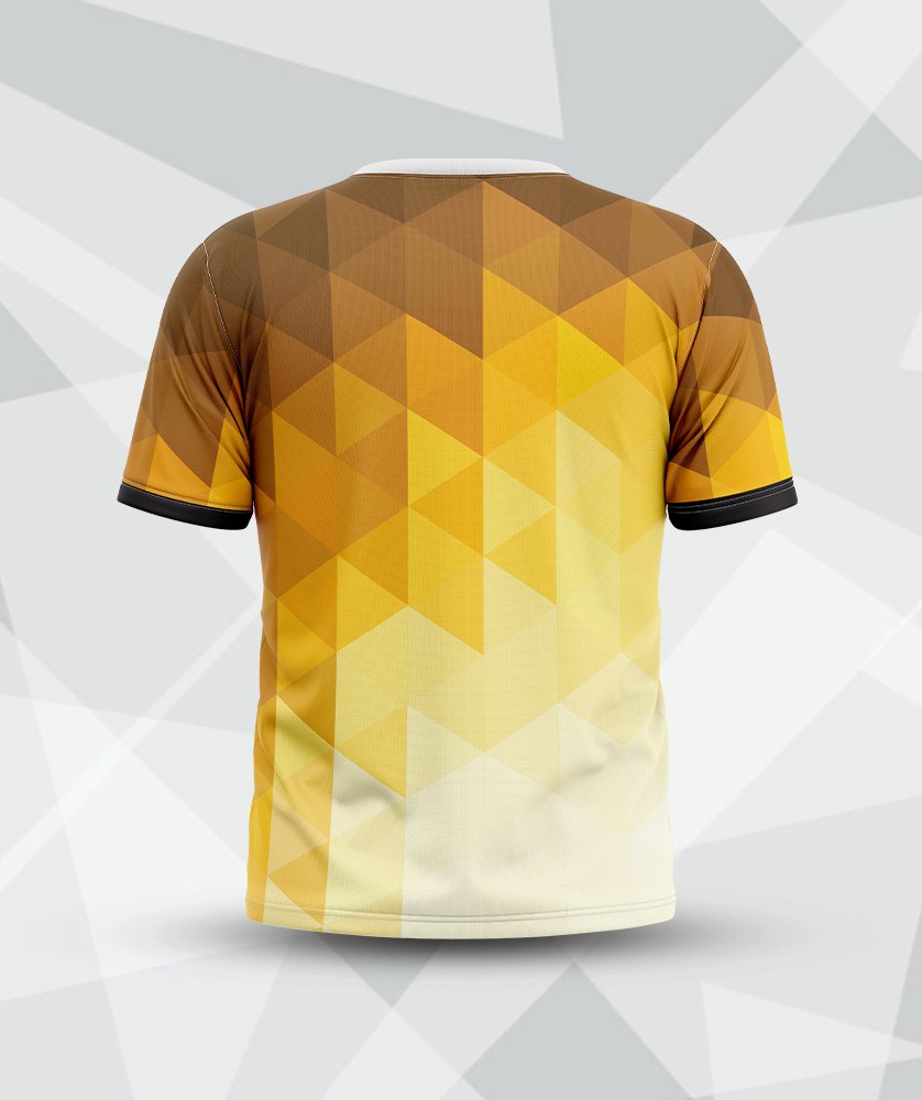 Customized Golden Amber Low Poly Round Neck T-shirt in KL